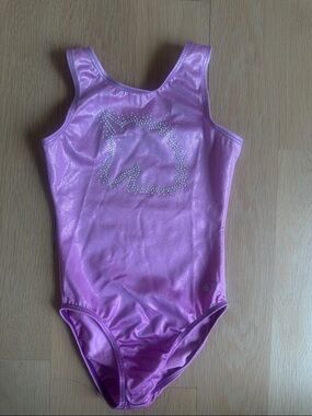 Pink Girls' Shiny Unicorn Gymnastics Leotard
